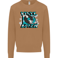 Vinyl Records Lover DJ Decks Turntable Mens Sweatshirt Jumper Caramel Latte