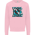 Vinyl Records Lover DJ Decks Turntable Mens Sweatshirt Jumper Light Pink