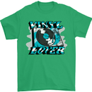 Vinyl Records Lover DJ Decks Turntable Mens T-Shirt 100% Cotton Irish Green
