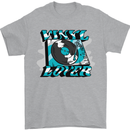 Vinyl Records Lover DJ Decks Turntable Mens T-Shirt 100% Cotton Sports Grey