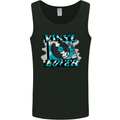 Vinyl Records Lover DJ Decks Turntable Mens Vest Tank Top Black