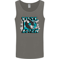 Vinyl Records Lover DJ Decks Turntable Mens Vest Tank Top Charcoal