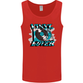 Vinyl Records Lover DJ Decks Turntable Mens Vest Tank Top Red