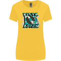 Vinyl Records Lover DJ Decks Turntable Womens Wider Cut T-Shirt Yellow