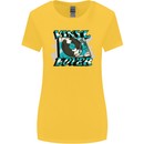 Vinyl Records Lover DJ Decks Turntable Womens Wider Cut T-Shirt Yellow