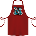 Vinyl Records Lover Decks Turntable DJ Cotton Apron 100% Organic Maroon