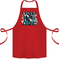 Vinyl Records Lover Decks Turntable DJ Cotton Apron 100% Organic Red