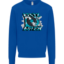 Vinyl Records Lover Decks Turntable DJ Kids Sweatshirt Jumper Royal Blue