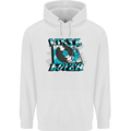 Vinyl Records Lover Decks Turntable DJ Mens 80% Cotton Hoodie White