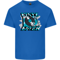 Vinyl Records Lover Decks Turntable DJ Mens Cotton T-Shirt Tee Top Royal Blue