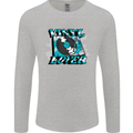 Vinyl Records Lover Decks Turntable DJ Mens Long Sleeve T-Shirt Sports Grey