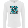 Vinyl Records Lover Decks Turntable DJ Mens Long Sleeve T-Shirt White