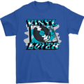 Vinyl Records Lover Decks Turntable DJ Mens T-Shirt 100% Cotton Royal Blue