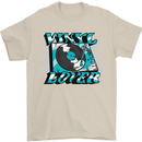 Vinyl Records Lover Decks Turntable DJ Mens T-Shirt 100% Cotton Sand