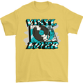 Vinyl Records Lover Decks Turntable DJ Mens T-Shirt 100% Cotton Yellow