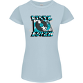 Vinyl Records Lover Decks Turntable DJ Womens Petite Cut T-Shirt Light Blue