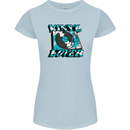 Vinyl Records Lover Decks Turntable DJ Womens Petite Cut T-Shirt Light Blue
