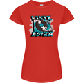 Vinyl Records Lover Decks Turntable DJ Womens Petite Cut T-Shirt Red