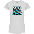 Vinyl Records Lover Decks Turntable DJ Womens Petite Cut T-Shirt White