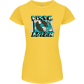 Vinyl Records Lover Decks Turntable DJ Womens Petite Cut T-Shirt Yellow