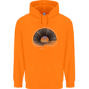 Vinyl Sunset Record LP Turntable Music Childrens Kids Hoodie Orange