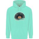 Vinyl Sunset Record LP Turntable Music Childrens Kids Hoodie Peppermint