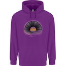Vinyl Sunset Record LP Turntable Music Childrens Kids Hoodie Purple