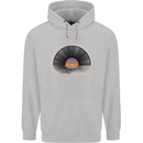 Vinyl Sunset Record LP Turntable Music Childrens Kids Hoodie Sports Grey
