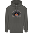 Vinyl Sunset Record LP Turntable Music Childrens Kids Hoodie Storm Grey