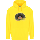 Vinyl Sunset Record LP Turntable Music Childrens Kids Hoodie Yellow