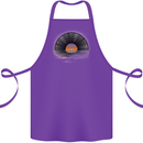 Vinyl Sunset Record LP Turntable Music Cotton Apron 100% Organic Purple
