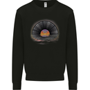 Vinyl Sunset Record LP Turntable Music Kids Sweatshirt Jumper Black