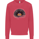 Vinyl Sunset Record LP Turntable Music Kids Sweatshirt Jumper Heliconia