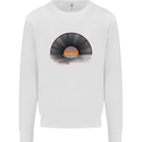 Vinyl Sunset Record LP Turntable Music Kids Sweatshirt Jumper White