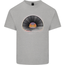 Vinyl Sunset Record LP Turntable Music Kids T-Shirt Childrens Sports Grey