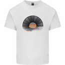 Vinyl Sunset Record LP Turntable Music Kids T-Shirt Childrens White