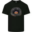 Vinyl Sunset Record LP Turntable Music Mens Cotton T-Shirt Tee Top Black