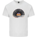 Vinyl Sunset Record LP Turntable Music Mens Cotton T-Shirt Tee Top White
