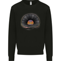 Vinyl Sunset Record LP Turntable Music Mens Sweatshirt Jumper Black