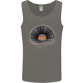 Vinyl Sunset Record LP Turntable Music Mens Vest Tank Top Charcoal
