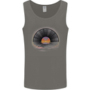 Vinyl Sunset Record LP Turntable Music Mens Vest Tank Top Charcoal
