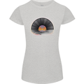 Vinyl Sunset Record LP Turntable Music Womens Petite Cut T-Shirt Sports Grey