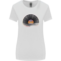 Vinyl Sunset Record LP Turntable Music Womens Wider Cut T-Shirt White