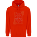 Virgo Steampunk Zodiac Star Sign Astrological Childrens Kids Hoodie Bright Red