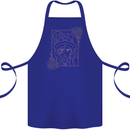 Virgo Steampunk Zodiac Star Sign Astrological Cotton Apron 100% Organic Royal Blue