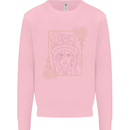 Virgo Steampunk Zodiac Star Sign Astrological Kids Sweatshirt Jumper Light Pink