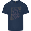 Virgo Steampunk Zodiac Star Sign Astrological Kids T-Shirt Childrens Navy Blue