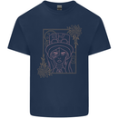 Virgo Steampunk Zodiac Star Sign Astrological Kids T-Shirt Childrens Navy Blue