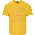 Virgo Steampunk Zodiac Star Sign Astrological Kids T-Shirt Childrens Yellow