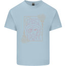 Virgo Steampunk Zodiac Star Sign Astrological Mens Cotton T-Shirt Tee Top Light Blue